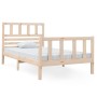 Estructura de cama individual de madera maciza 90x190 cm de vidaXL, Camas y somieres - Ref: Foro24-3101118, Precio: 100,43 €,...