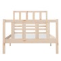 Estructura de cama individual de madera maciza 90x190 cm de vidaXL, Camas y somieres - Ref: Foro24-3101118, Precio: 100,43 €,...