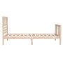 Estructura de cama individual de madera maciza 90x190 cm de vidaXL, Camas y somieres - Ref: Foro24-3101118, Precio: 100,43 €,...