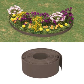 Bordura de jardín polietileno marrón 10 m 20 cm de vidaXL, Ribetes y bordes para jardín - Ref: Foro24-154401, Precio: 45,99 €...