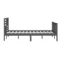 Gray solid wood bed frame 140x200 cm by vidaXL, Beds and slatted bases - Ref: Foro24-3101155, Price: 189,99 €, Discount: %