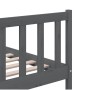 Gray solid wood bed frame 140x200 cm by vidaXL, Beds and slatted bases - Ref: Foro24-3101155, Price: 189,99 €, Discount: %