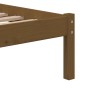 Estructura cama individual madera maciza marrón miel 75x190 cm de vidaXL, Camas y somieres - Ref: Foro24-3101181, Precio: 97,...