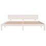 Solid white pine wood bed frame 200x200 cm by vidaXL, Beds and slatted bases - Ref: Foro24-810516, Price: 148,27 €, Discount: %