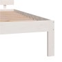 Solid white pine wood bed frame 200x200 cm by vidaXL, Beds and slatted bases - Ref: Foro24-810516, Price: 148,27 €, Discount: %