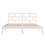 Solid white pine wood bed frame 160x200 cm by vidaXL, Beds and slatted bases - Ref: Foro24-3101229, Price: 146,59 €, Discount: %