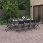 Juego de comedor de jardín 11 piezas acero de vidaXL, Conjuntos de jardín - Ref: Foro24-3073508, Precio: 508,56 €, Descuento: %