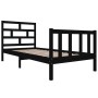 Estructura de cama madera maciza pino individual negro 90x190cm de vidaXL, Camas y somieres - Ref: Foro24-3101317, Precio: 13...