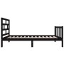 Estructura de cama madera maciza pino individual negro 90x190cm de vidaXL, Camas y somieres - Ref: Foro24-3101317, Precio: 13...