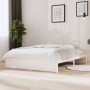 White solid wood bed frame 140x200 cm by vidaXL, Beds and slatted bases - Ref: Foro24-814950, Price: 102,58 €, Discount: %