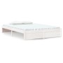 White solid wood bed frame 140x200 cm by vidaXL, Beds and slatted bases - Ref: Foro24-814950, Price: 102,58 €, Discount: %