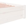 White solid wood bed frame 140x200 cm by vidaXL, Beds and slatted bases - Ref: Foro24-814950, Price: 102,58 €, Discount: %