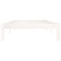 Estructura de cama madera maciza de pino blanco 100x200 cm de vidaXL, Camas y somieres - Ref: Foro24-810356, Precio: 88,99 €,...