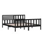 Super king black solid wood bed frame 180x200 cm by vidaXL, Beds and slatted bases - Ref: Foro24-3101172, Price: 212,65 €, Di...