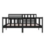 Super king black solid wood bed frame 180x200 cm by vidaXL, Beds and slatted bases - Ref: Foro24-3101172, Price: 212,65 €, Di...