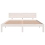 Estructura de cama de madera maciza de pino blanco 160x200 cm de vidaXL, Camas y somieres - Ref: Foro24-810506, Precio: 130,5...