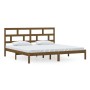 Estructura de cama madera maciza de pino marrón miel 200x200 cm de vidaXL, Camas y somieres - Ref: Foro24-3101241, Precio: 16...