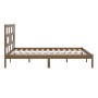 Honey brown solid pine wood bed frame 200x200 cm by vidaXL, Beds and slatted bases - Ref: Foro24-3101241, Price: 167,33 €, Di...