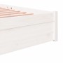 White solid wood bed frame 140x190 cm by vidaXL, Beds and slatted bases - Ref: Foro24-814930, Price: 122,75 €, Discount: %