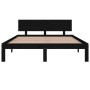 Estructura de cama de madera maciza de pino negro 140x190 cm de vidaXL, Camas y somieres - Ref: Foro24-810479, Precio: 105,99...