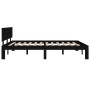 Estructura de cama de madera maciza de pino negro 140x190 cm de vidaXL, Camas y somieres - Ref: Foro24-810479, Precio: 105,99...