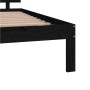 Estructura de cama de madera maciza de pino negro 140x190 cm de vidaXL, Camas y somieres - Ref: Foro24-810479, Precio: 105,99...