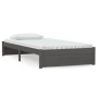 Gray solid wood bed frame 100x200 cm by vidaXL, Beds and slatted bases - Ref: Foro24-814941, Price: 78,99 €, Discount: %