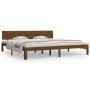 Estructura de cama madera maciza de pino marrón miel 200x200 cm de vidaXL, Camas y somieres - Ref: Foro24-810518, Precio: 217...