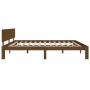 Estructura de cama madera maciza de pino marrón miel 200x200 cm de vidaXL, Camas y somieres - Ref: Foro24-810518, Precio: 217...