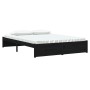 Black solid wood bed frame 160x200 cm by vidaXL, Beds and slatted bases - Ref: Foro24-814963, Price: 156,36 €, Discount: %