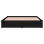 Black solid wood bed frame 160x200 cm by vidaXL, Beds and slatted bases - Ref: Foro24-814963, Price: 156,36 €, Discount: %