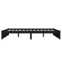 Black solid wood bed frame 160x200 cm by vidaXL, Beds and slatted bases - Ref: Foro24-814963, Price: 156,36 €, Discount: %