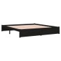 Estructura de cama madera maciza Super King negro 180x200 cm de vidaXL, Camas y somieres - Ref: Foro24-814968, Precio: 186,99...