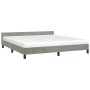 Estructura de cama con cabecero terciopelo gris claro 180x200cm de vidaXL, Camas y somieres - Ref: Foro24-347585, Precio: 131...