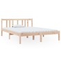 Estructura de cama de matrimonio madera maciza 135x190 cm de vidaXL, Camas y somieres - Ref: Foro24-814859, Precio: 93,80 €, ...