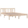 Estructura de cama de matrimonio madera maciza 135x190 cm de vidaXL, Camas y somieres - Ref: Foro24-814859, Precio: 93,80 €, ...