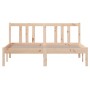 Estructura de cama de matrimonio madera maciza 135x190 cm de vidaXL, Camas y somieres - Ref: Foro24-814859, Precio: 93,80 €, ...