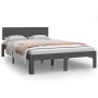 Estructura de cama madera maciza de pino gris 120x200 cm de vidaXL, Camas y somieres - Ref: Foro24-810492, Precio: 170,99 €, ...