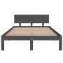 Solid gray pine wood bed frame 120x200 cm by vidaXL, Beds and slatted bases - Ref: Foro24-810492, Price: 170,04 €, Discount: %