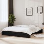 Estructura de cama de madera maciza negro 200x200 cm de vidaXL, Camas y somieres - Ref: Foro24-814973, Precio: 187,99 €, Desc...