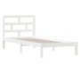 Solid white pine wood bed frame 100x200 cm by vidaXL, Beds and slatted bases - Ref: Foro24-3101209, Price: 134,72 €, Discount: %