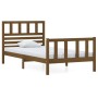 Estructura de cama madera maciza marrón miel 90x200 cm de vidaXL, Camas y somieres - Ref: Foro24-3101141, Precio: 124,41 €, D...