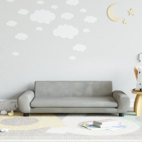 Light gray velvet children's sofa 100x54x33 cm by vidaXL, Baby and Toddler Furniture - Ref: Foro24-3196380, Price: 85,41 €, D...