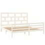 Solid white pine wood bed frame 200x200 cm by vidaXL, Beds and slatted bases - Ref: Foro24-3101304, Price: 164,92 €, Discount: %