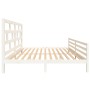 Solid white pine wood bed frame 200x200 cm by vidaXL, Beds and slatted bases - Ref: Foro24-3101304, Price: 164,92 €, Discount: %