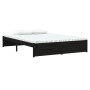 Estructura de cama doble madera maciza negra 135x190 cm de vidaXL, Camas y somieres - Ref: Foro24-814928, Precio: 116,62 €, D...