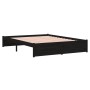 Estructura de cama doble madera maciza negra 135x190 cm de vidaXL, Camas y somieres - Ref: Foro24-814928, Precio: 116,62 €, D...