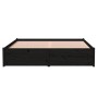 Estructura de cama doble madera maciza negra 135x190 cm de vidaXL, Camas y somieres - Ref: Foro24-814928, Precio: 116,62 €, D...