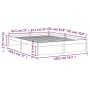 Estructura de cama doble madera maciza negra 135x190 cm de vidaXL, Camas y somieres - Ref: Foro24-814928, Precio: 116,62 €, D...