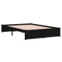 Black solid wood bed frame 120x190 cm by vidaXL, Beds and slatted bases - Ref: Foro24-814923, Price: 121,65 €, Discount: %